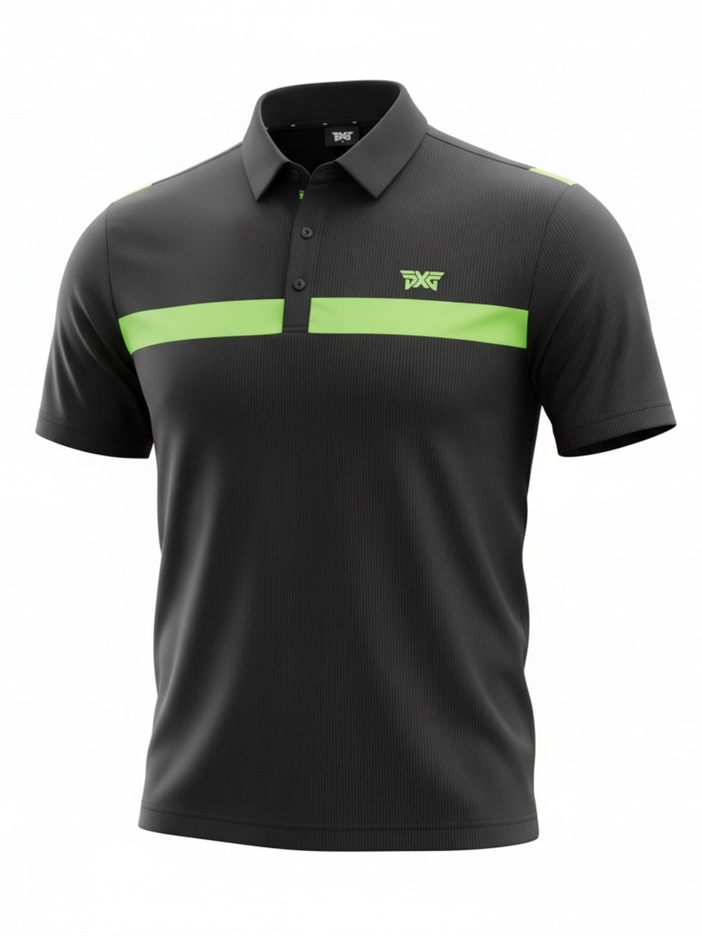 PXG Parsons Xtreme Golf Snap Polo Neon Lime Green Black Men’s Medium